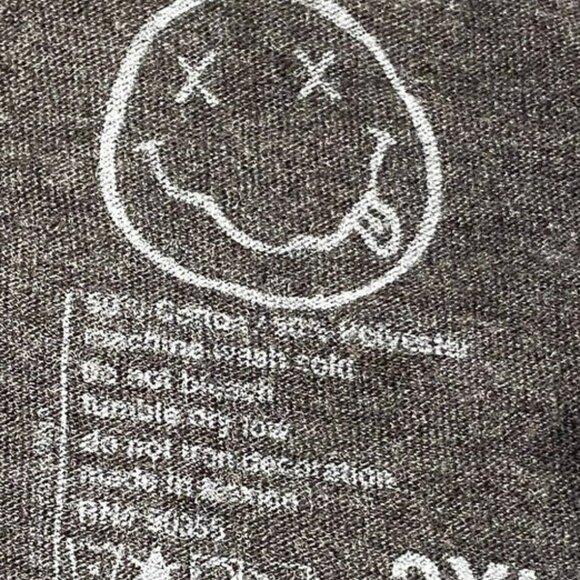 Nirvana -- Adult Dark Gray Unisex NOS 2X-Large T-Shirt - Picture 5 of 7